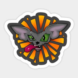 Crazy sphinx cat Sticker